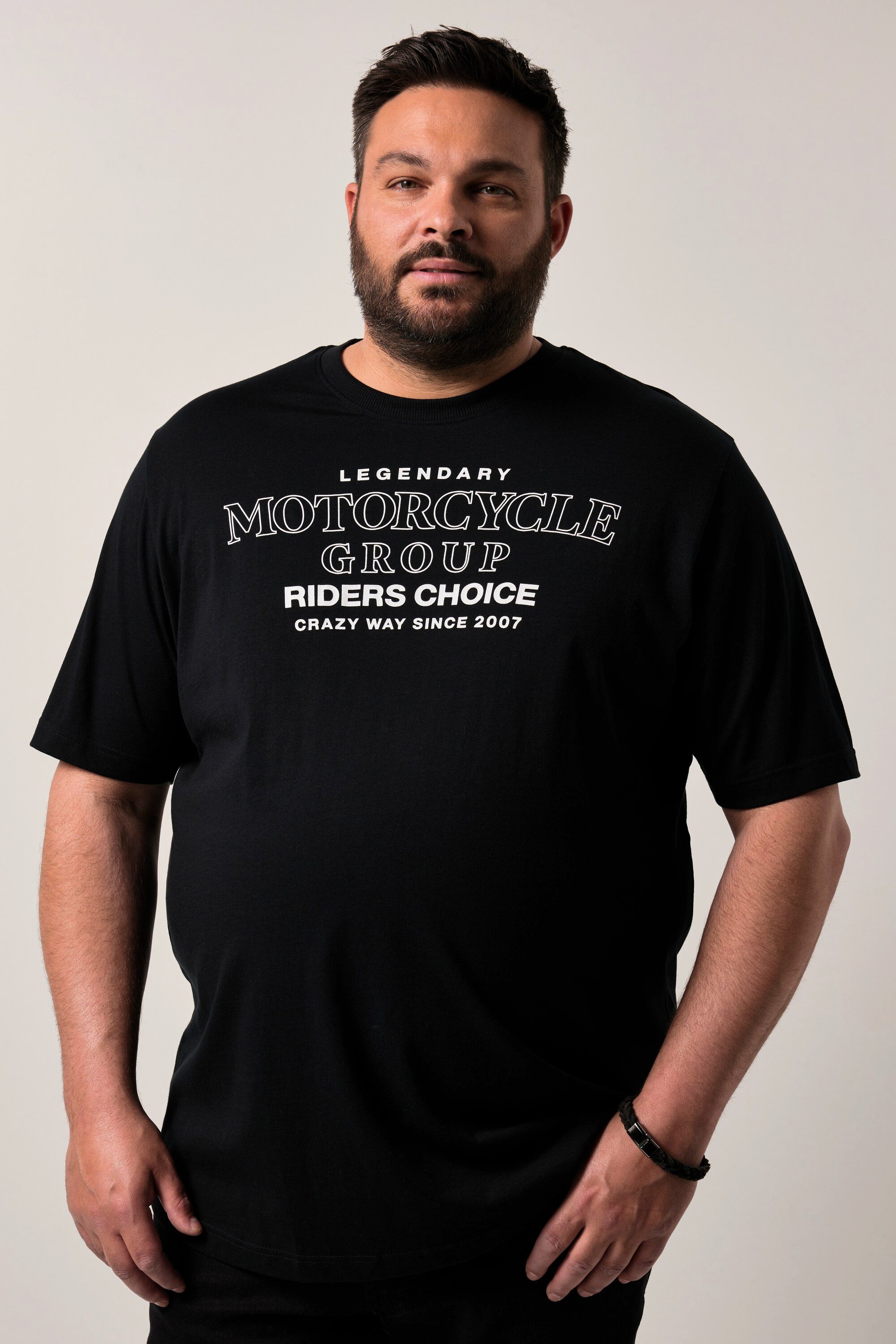 Men Plus T-Shirt T-Shirt Halbarm Print