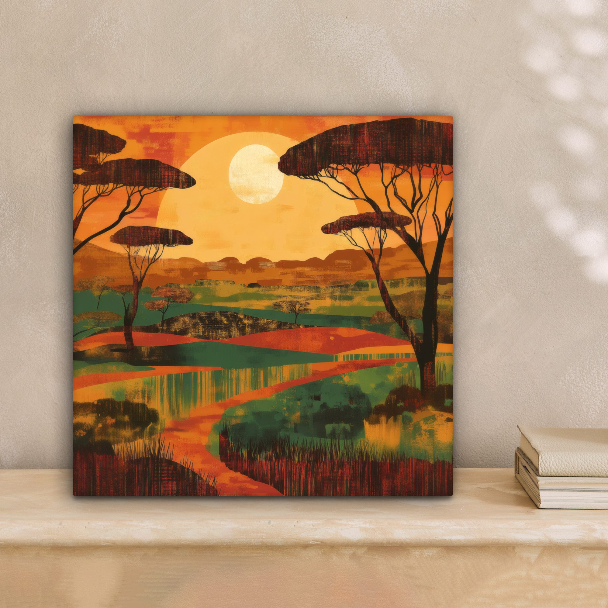 OneMillionCanvasses® Leinwandbild Landschaft - Afrikanisch - Sonne, Fotodru günstig online kaufen