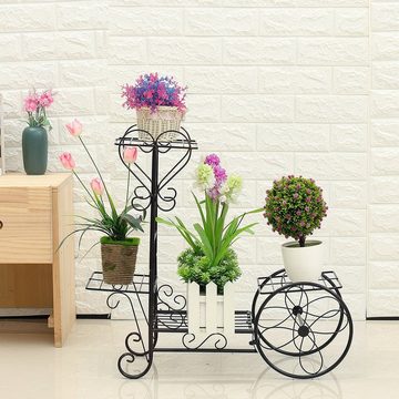 Insma Blumenständer »60*21*57cm«, Pflanzenständer Metall Regal Indoor Wohnzimmer Outdoor Garten Blumentreppe