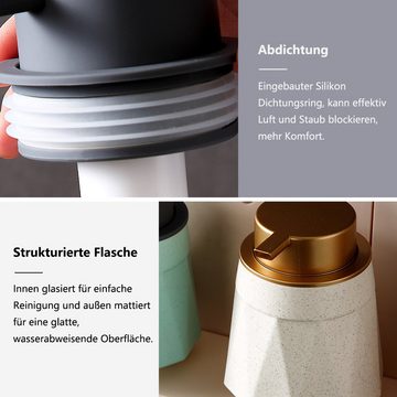 GelldG Seifenspender 400ml Seifenspender, Spülmittelspender, Soap Dispenser Keramik