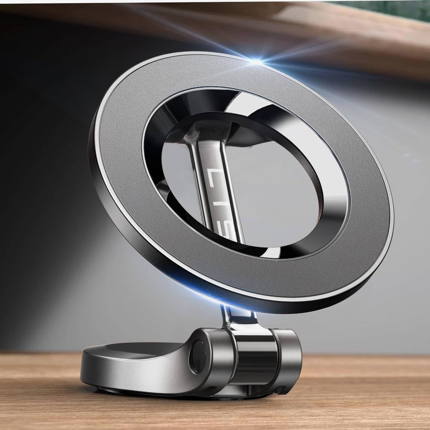 LISEN Smartphone-Halterung MagSafe Autohalterung Faltbar Lüftung Magnet Handyhalterung Auto KFZ, (Faltbar, 24 N52-Magnete, 360° drehbar, MagSafe, Lüftungsklemme)
