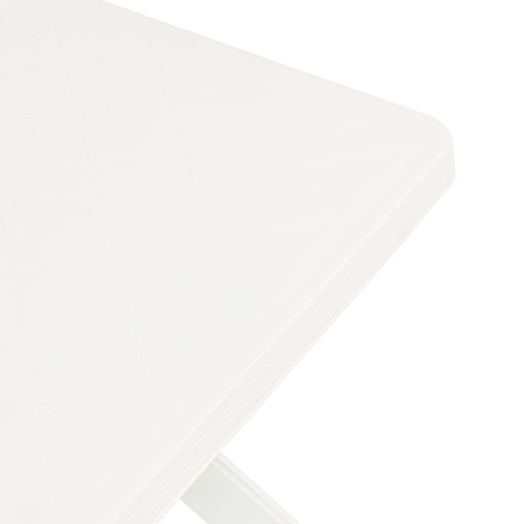 vidaXL Gartentisch Bistrotisch Weiß cm Kunststoff | Weiß 70x70x72 Weiß