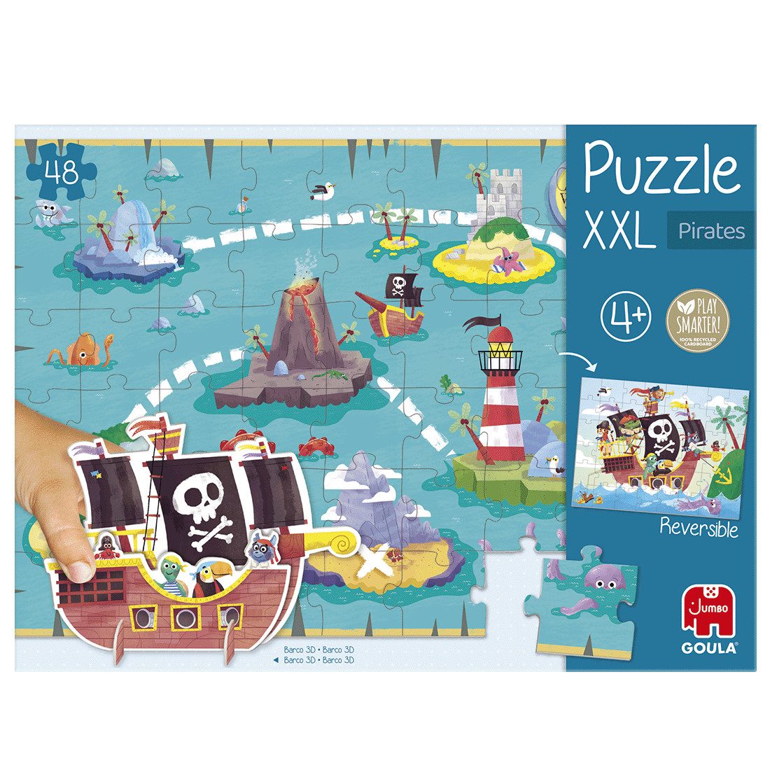Goula Puzzle Goula 1110700209 Pirates XXL Puzzle, 48 Puzzleteile, Made in Europe