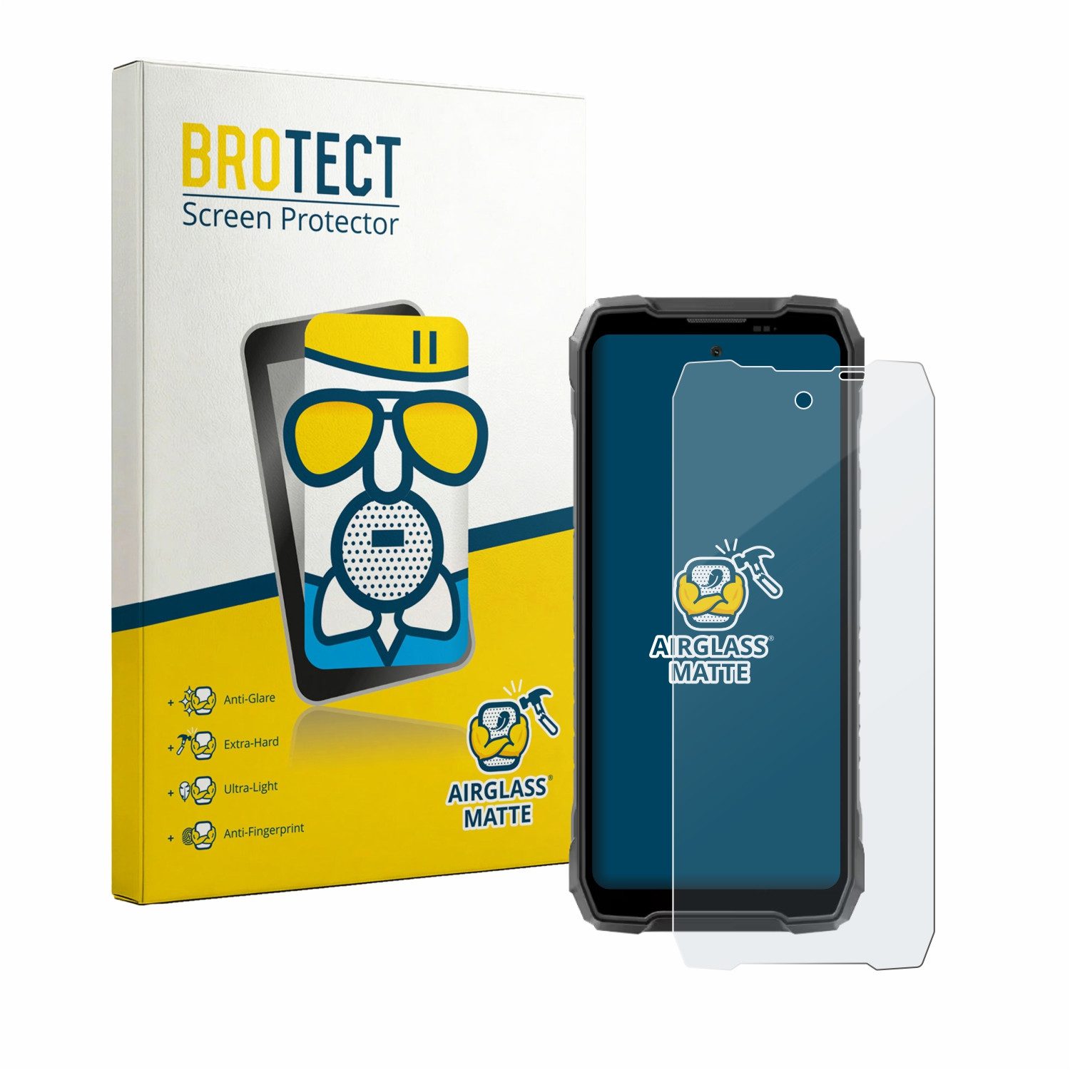 BROTECT Displayschutzglas Folie für Blackview Rock 5, Schutzfolie Glas Panzer Display Schutz matt