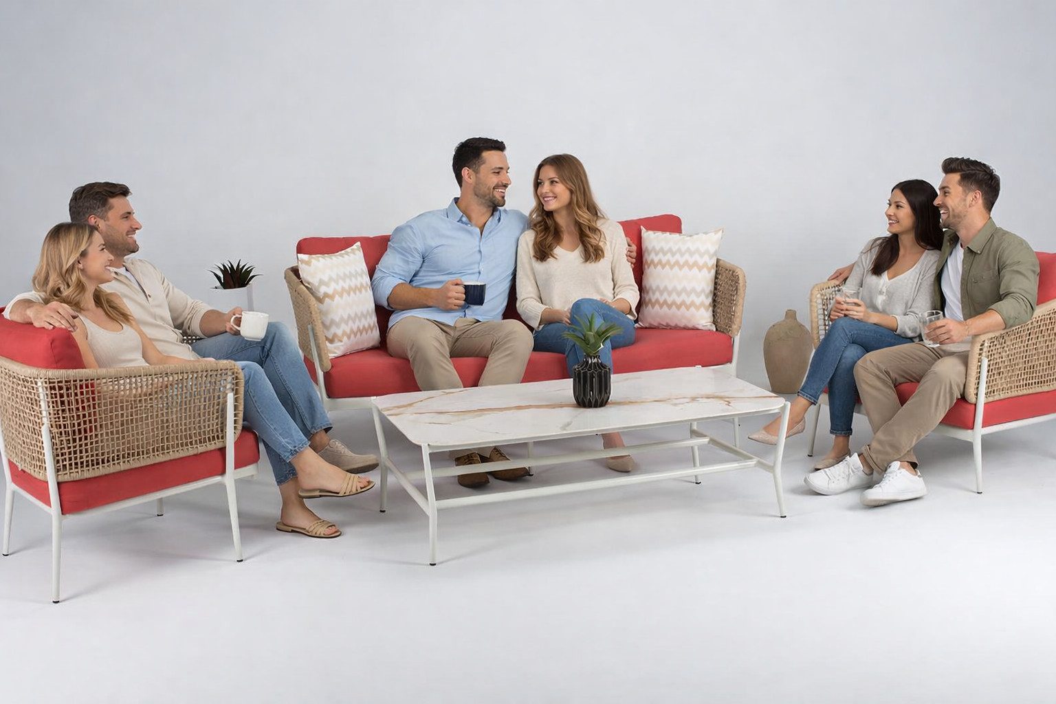 JVmoebel Gartenlounge-Set Sessel Gartenmöbel 2x Sessel Luxus Sessel Garten Sessel, (2-tlg), Made in Europa