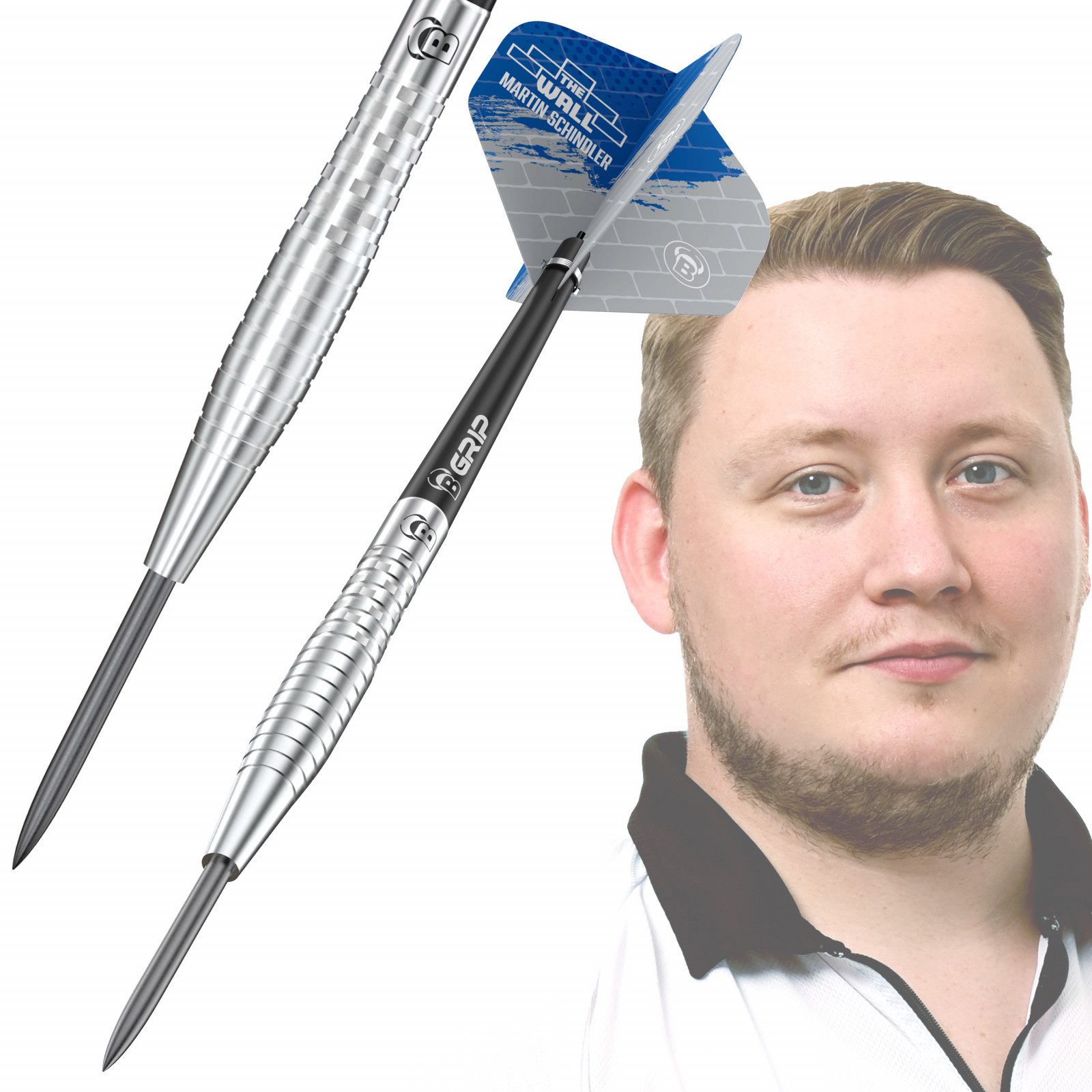 BULL'S Dartpfeil Martin Schindler Generation 2 Steeldart 23g, Pro Dartpfeil Steel Dart Darts