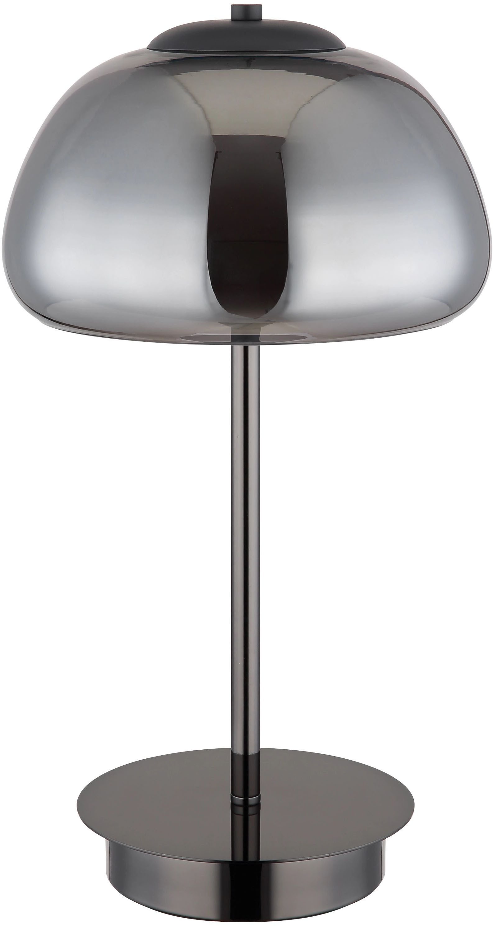 GLOBO LIGHTING LED Tischleuchte AVILA, Dimmfunktion, Memoryfunktion, Nachtlichtfunktion, mehrere Helligkeitsstufen, LED fest integriert, warmweiß - kaltweiß, Nachttischlampe, Flur, Wohnzimmer, Glas