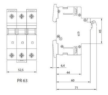 SEZ Schalter Leitungsschutzschalter B20A 3-Polig 10kA VDE Sicherung LS-Schalter (1-St)