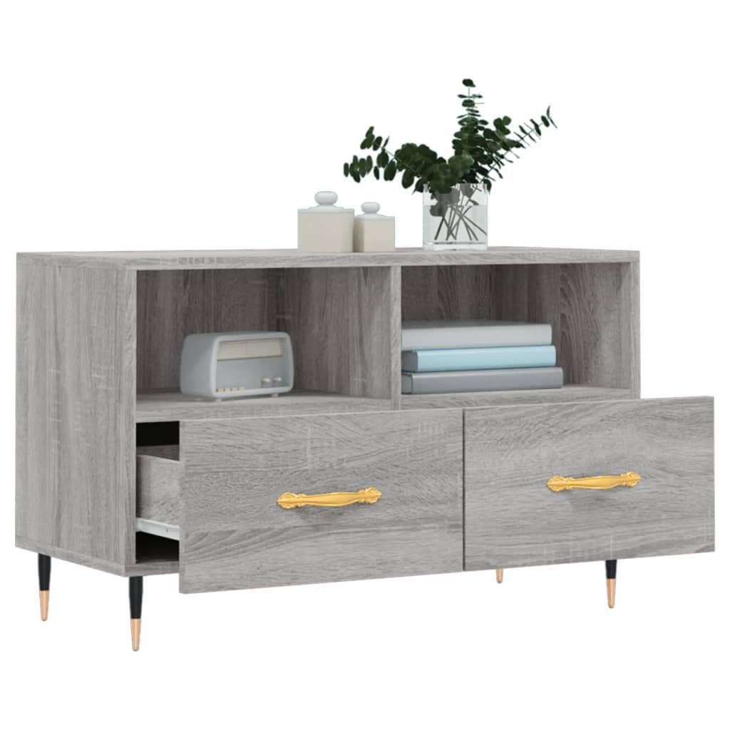 Grau TV-Schrank 80x36x50 Holzwerkstoff TV-Schrank (1-St) Sonoma cm vidaXL