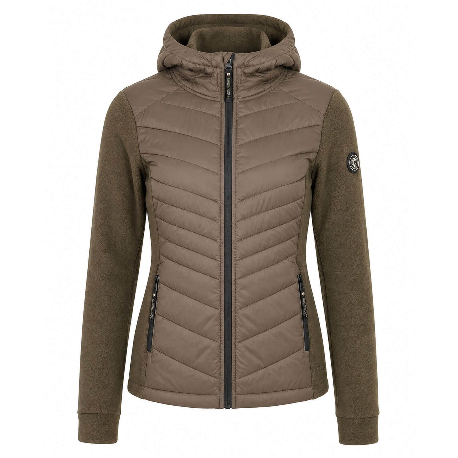 Coastguard Steppjacke Damen Hybridjacke Übergangsjacke - Leichte Jacke mit Fleece und Stepp Velvet-Fleece mit Stepp, Angeschnittene Kapuze, Reißverschluss-Tasch – Bild 4 von 5