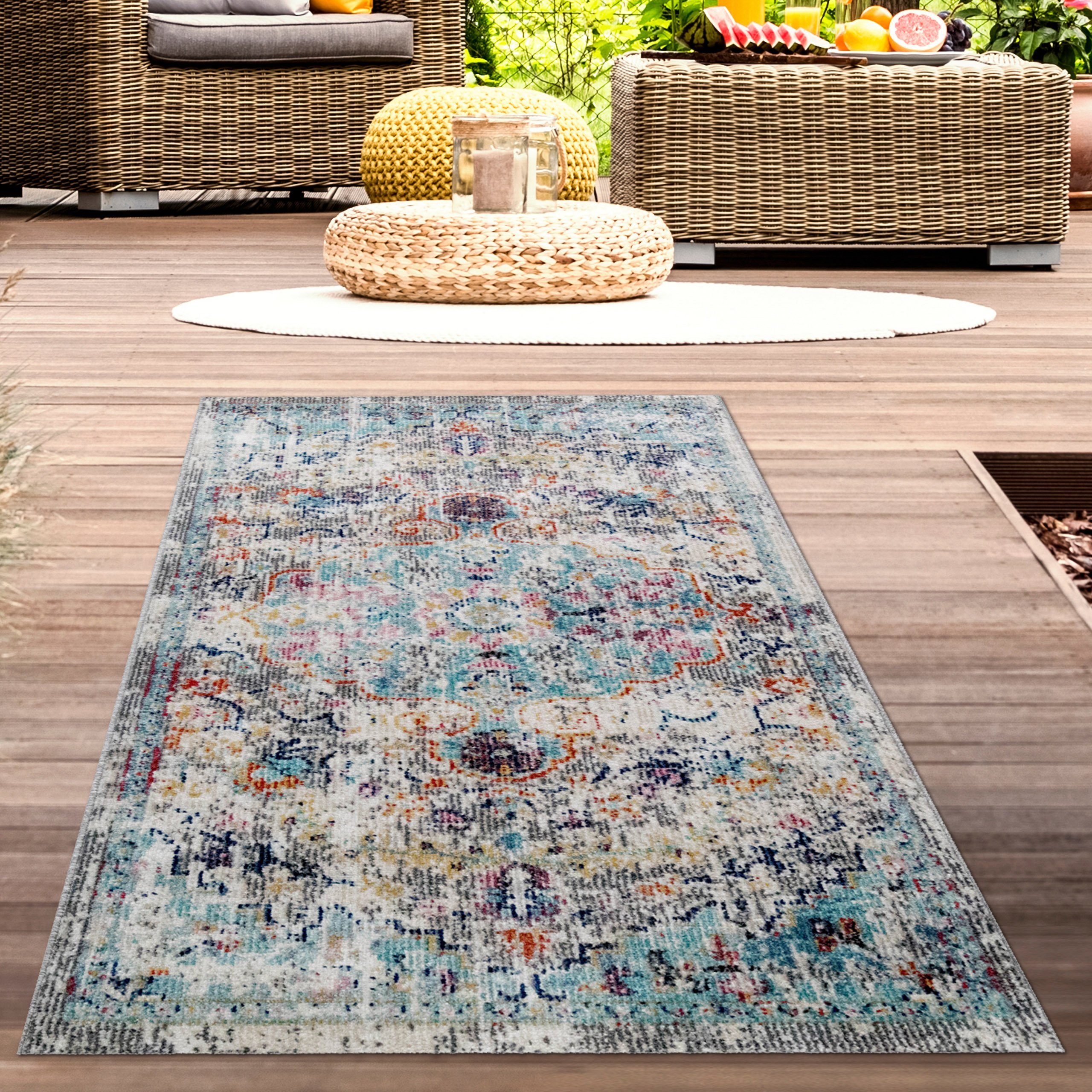 Carpetia Teppich Outdoor Orientteppich Ornamente Wohnzimmerteppich günstig online kaufen