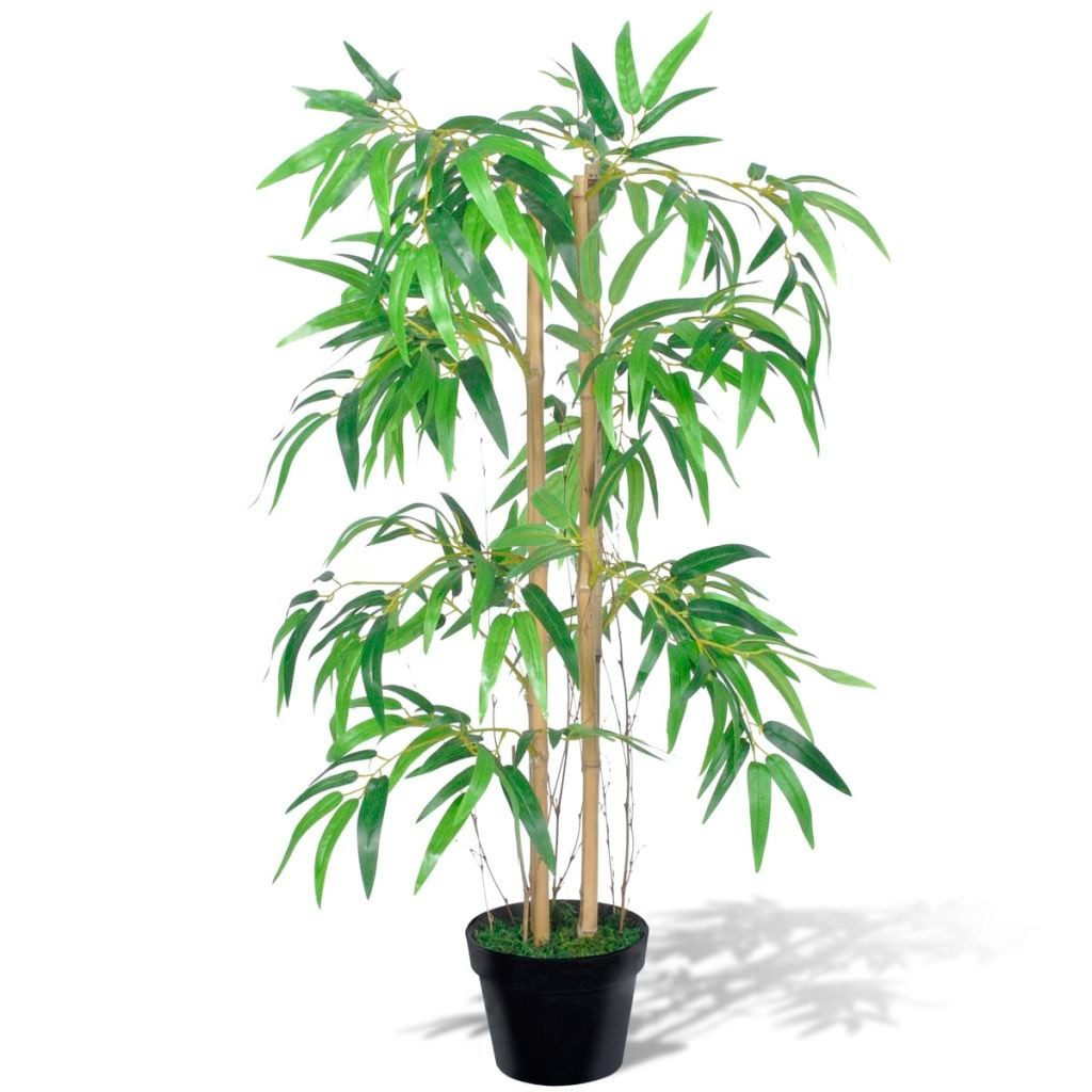 Künstliche Zimmerpflanze Künstlicher Bambusbaum Twiggy mit Topf 90 cm Pflanze realistisch echt