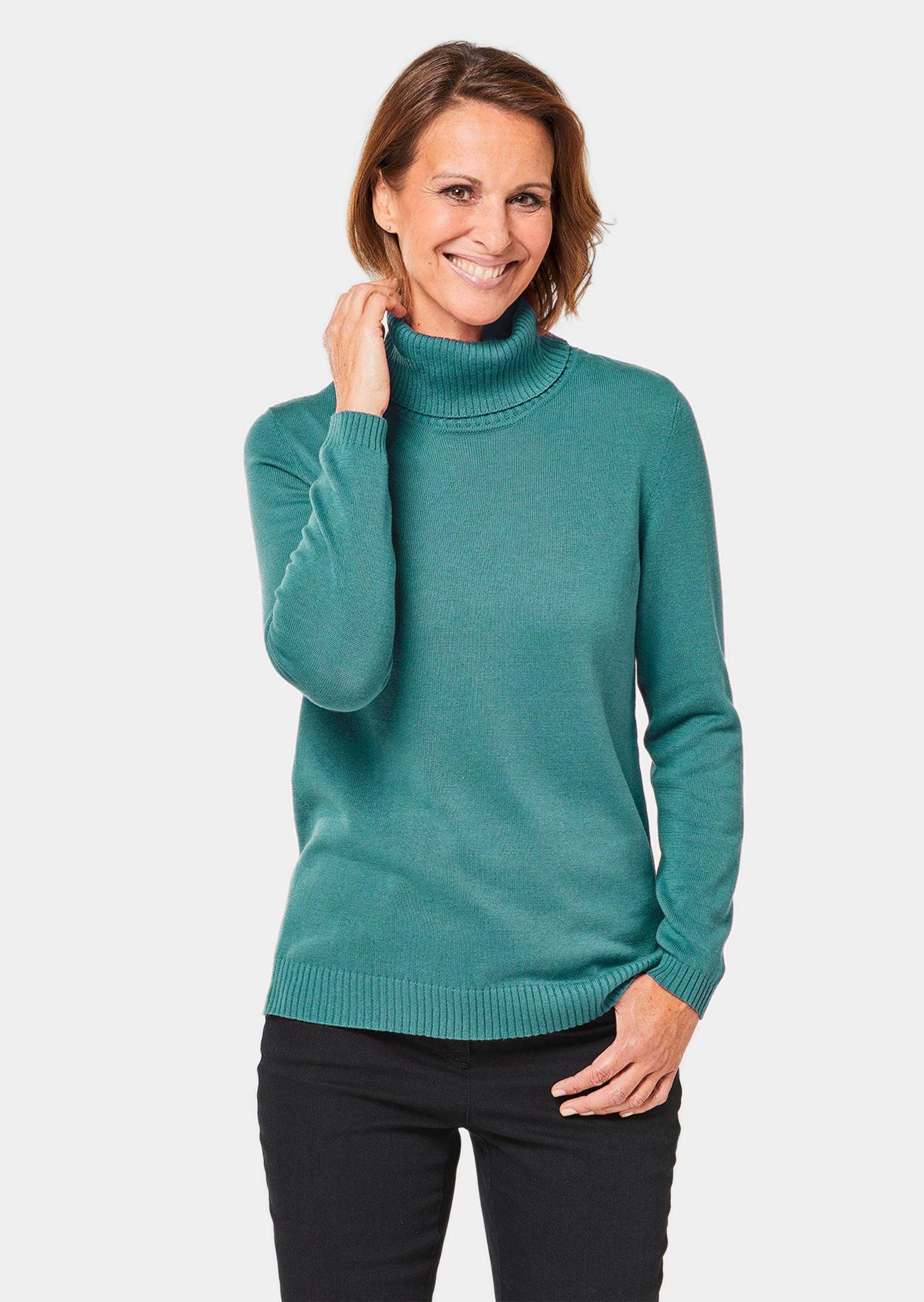 Damen Rollkragenpullover Thermo Gefüttert - Slim Fit Fleece Winter Pulli Für Herbst & Winter