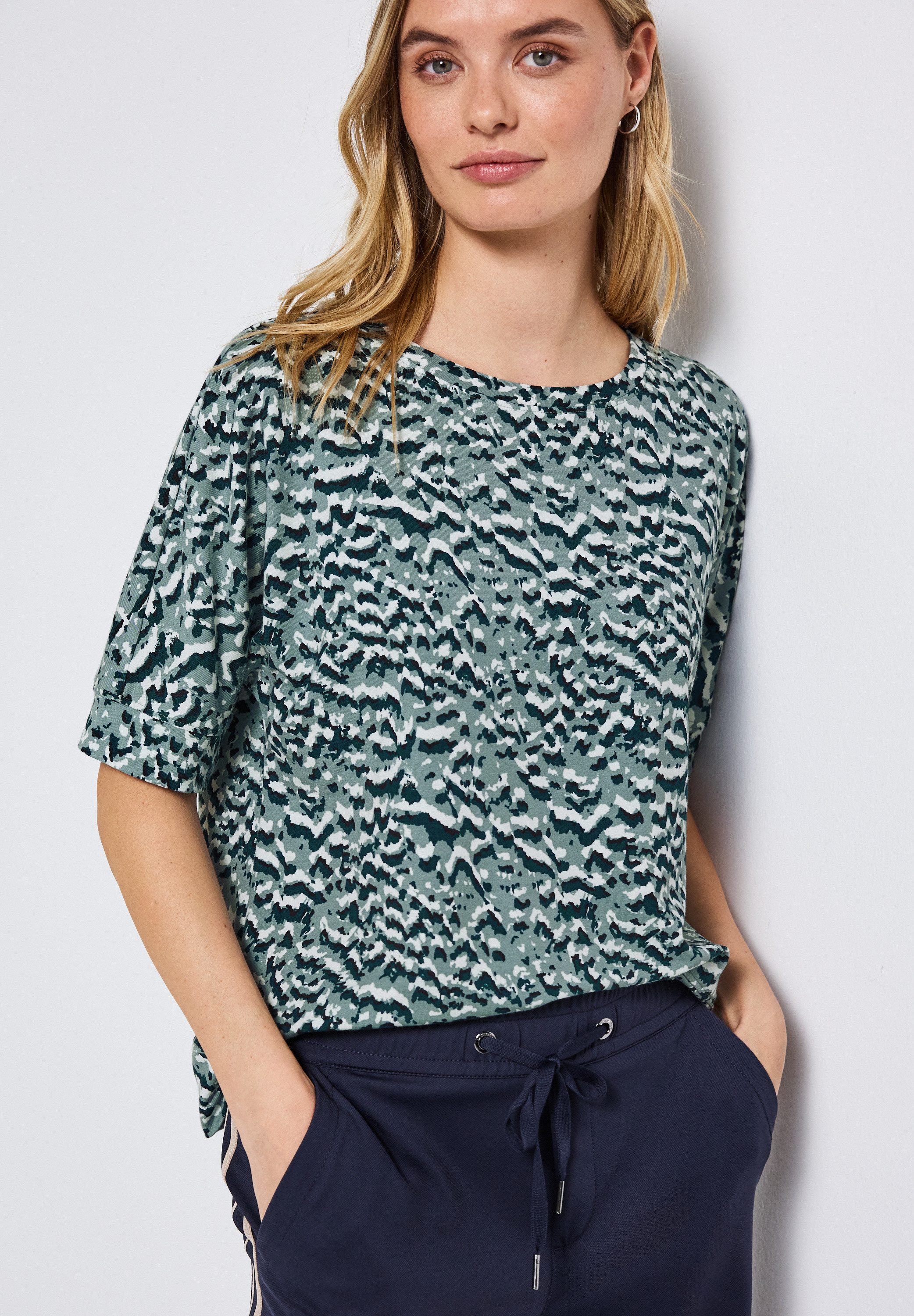 STREET ONE T-Shirt mit All-Over Print günstig online kaufen