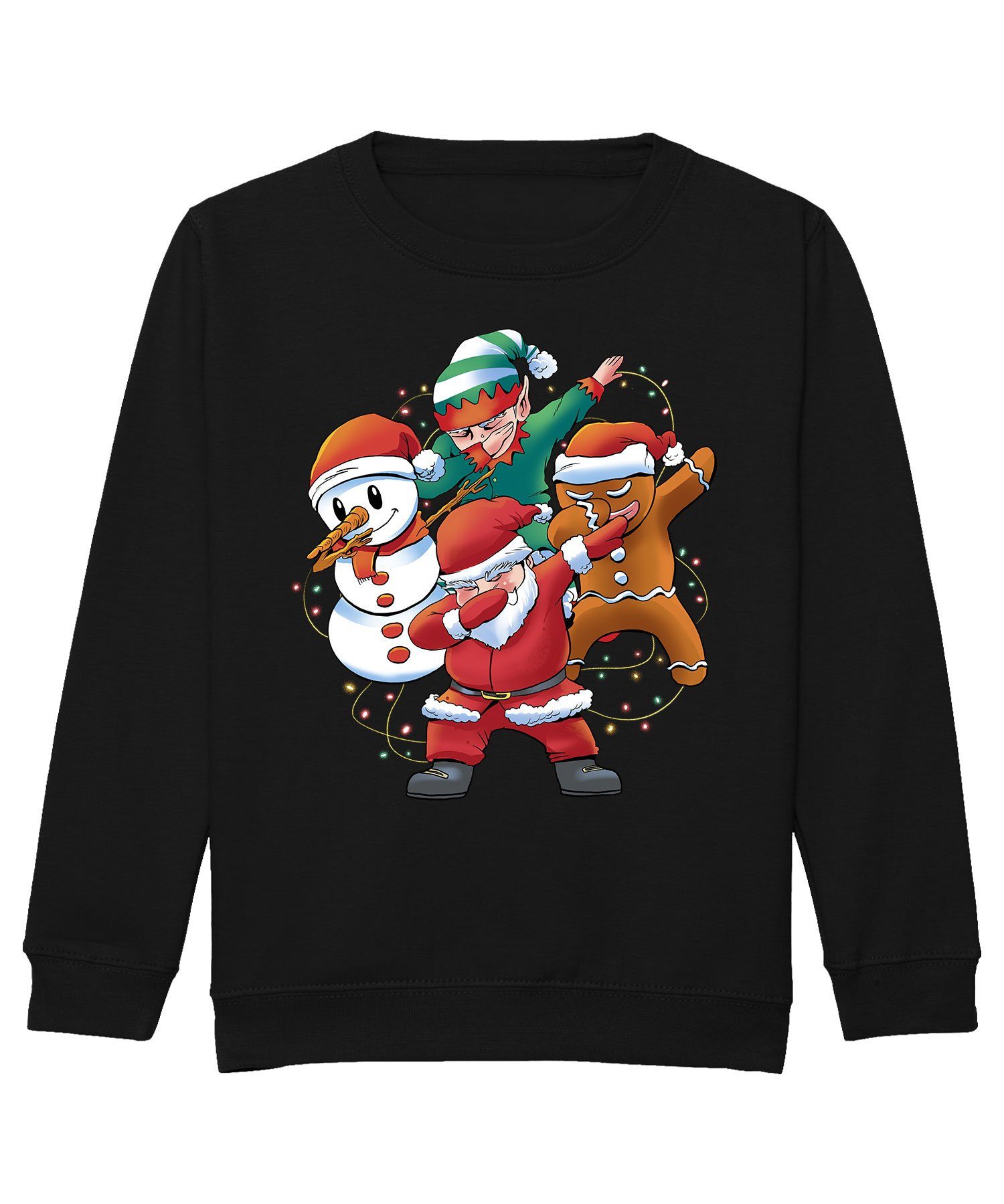 Quattro Formatee Sweatshirt Santa Elf Schneemann Lebkuchen Dab Kinder Pullover Sweatshirt (1-tlg)