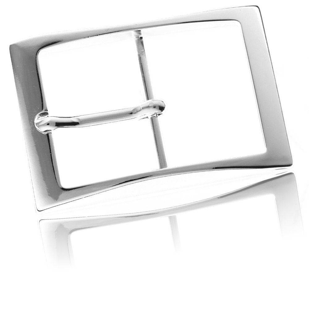 Gürtelschnalle 40mm Zamak Silber - Buckle Edges - 332407500020