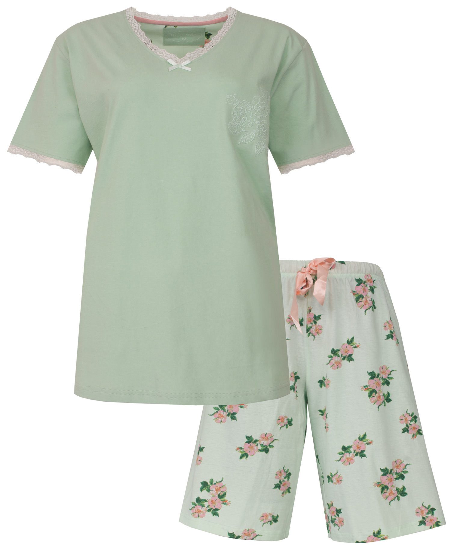 Tenderness Shorty Modischer Damen Schlafanzug kurz (2 tlg) Baumwolle