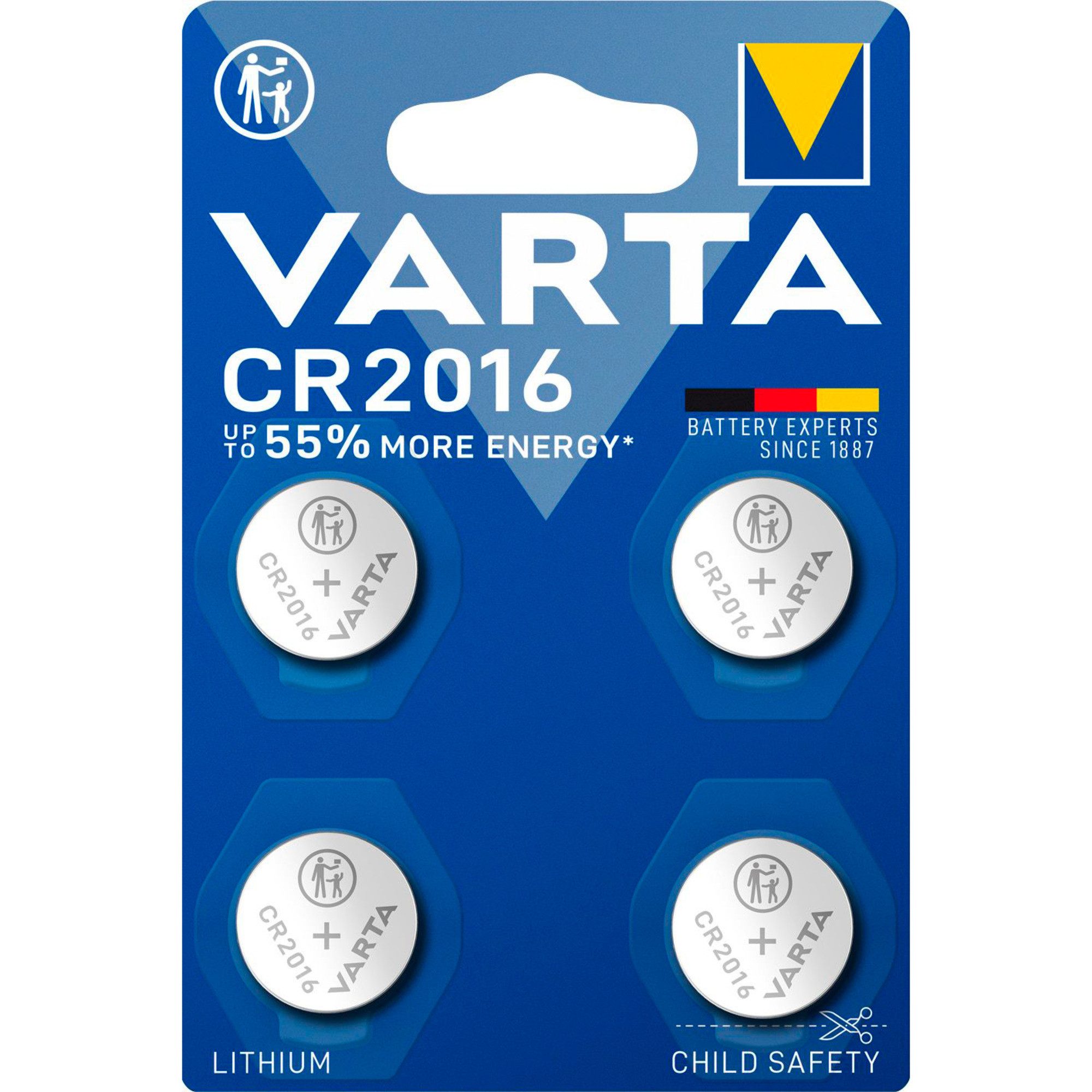 VARTA VARTA Lithium Coin Knopfzelle CR2016, 3Volt, Akku
