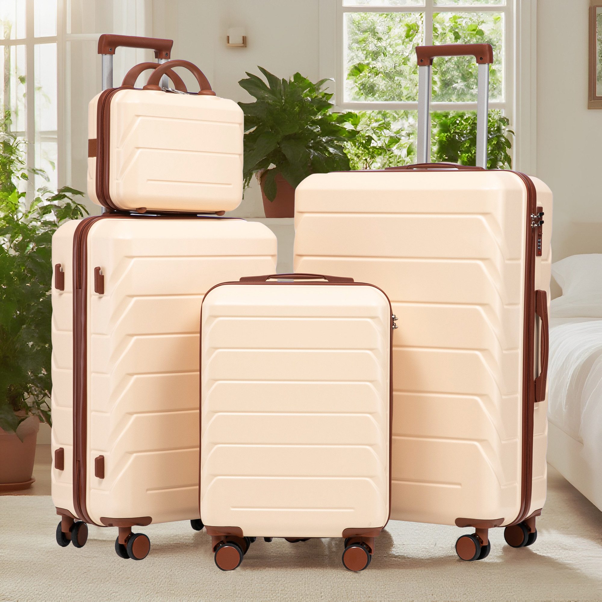 i@home Trolley Reisekofferset, 4 Rollen, 4-teiliges ABS Kofferset 14+19+24+ günstig online kaufen