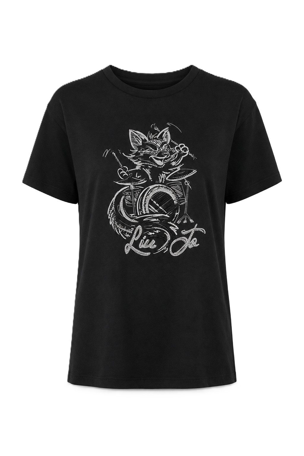 Liu Jo T-Shirt - Baumwollshirt mit Frontprint und Rundhalsausschnitt - Kurzarmshirt Baumwollshirt mit Rundhalsausschnitt und Frontprint