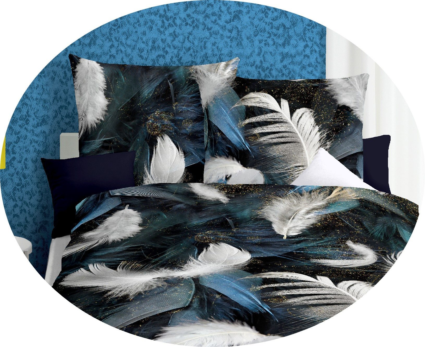 Kaeppel Bettwäsche 155x220cm verschiedene Motive Äffchen Urwald Tropical Federn Abstrakt, Satin, 2 teilig, hochwertiger Digitaldruck mit einem eindrucksvollen Motiv