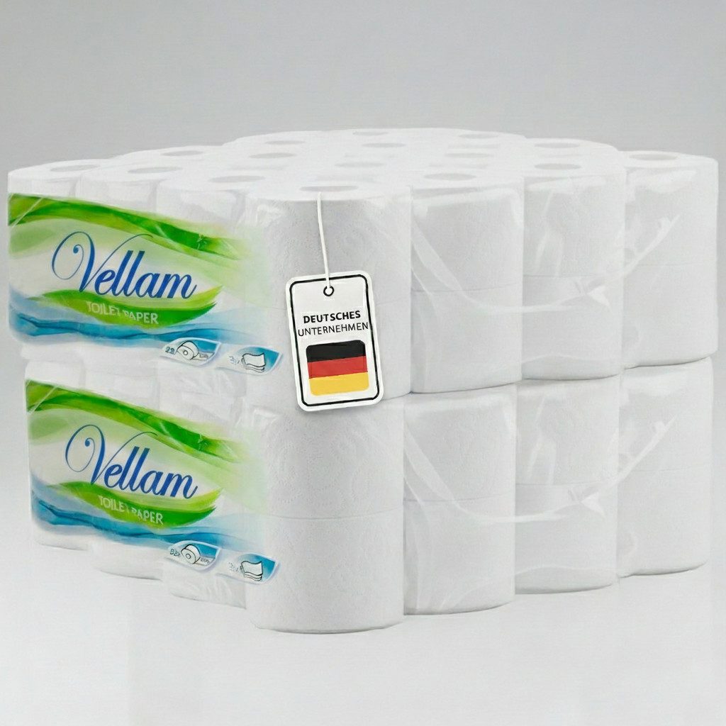 Roxlin Toilettenpapier Premium Toilettenpapier 3-lagig – Ultraweich & Hautfreundlich (64-St)