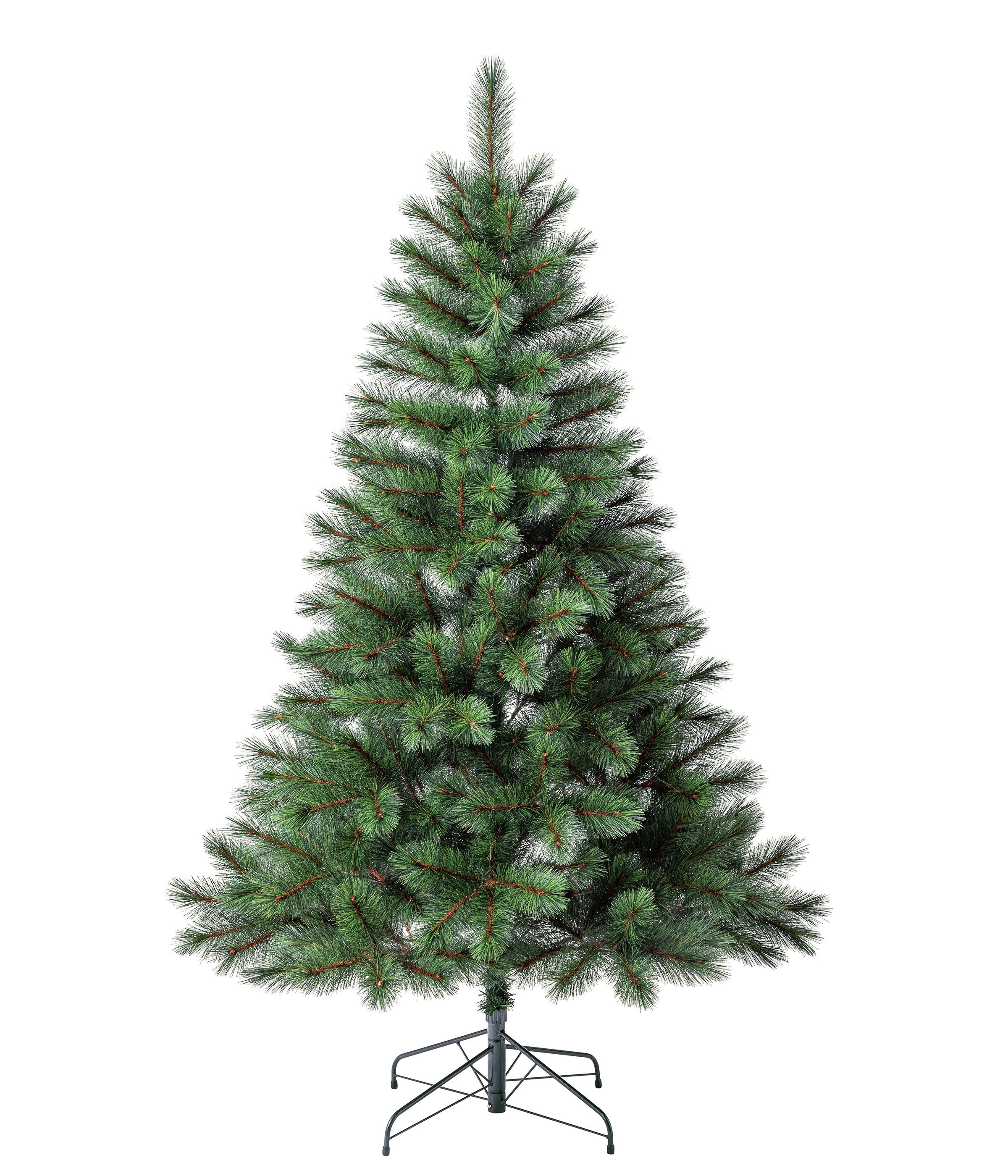 Dehner Künstlicher Weihnachtsbaum Tanne Ivar mit Ständer, Höhe 180 cm, Ø 112 cm, hochwertiger und ebenmäßiger Christbaum