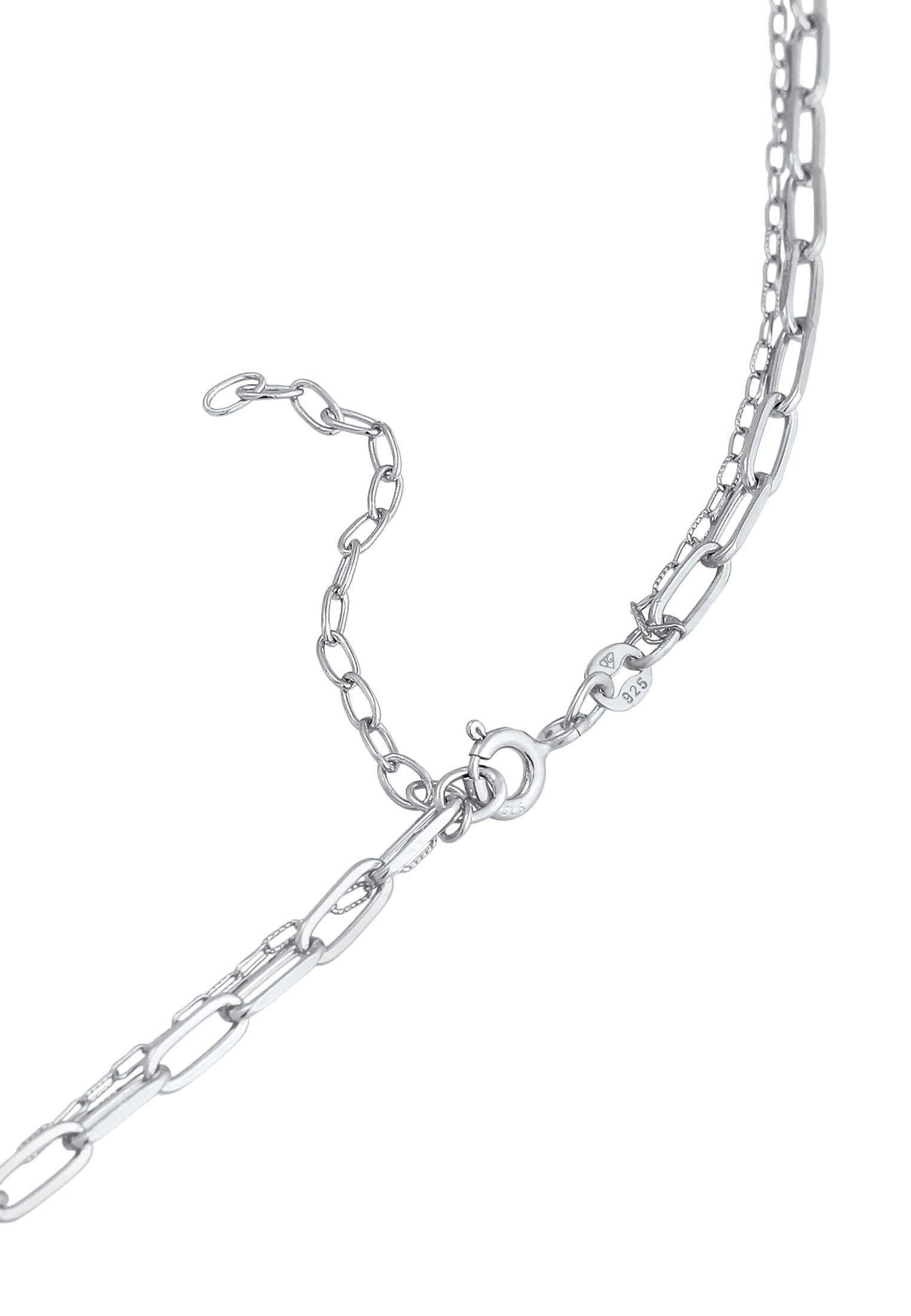 Elli Gliederkette Layer Glieder Oval Basic Chunky Chain 925 Silber
