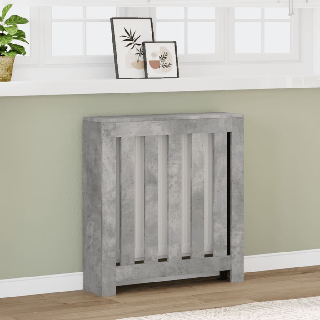 vidaXL Heizungsverkleidung 78 x 20 x 82 cm Heizkörperverkleidung Betongrau 78x20x82 cm Spanplatte