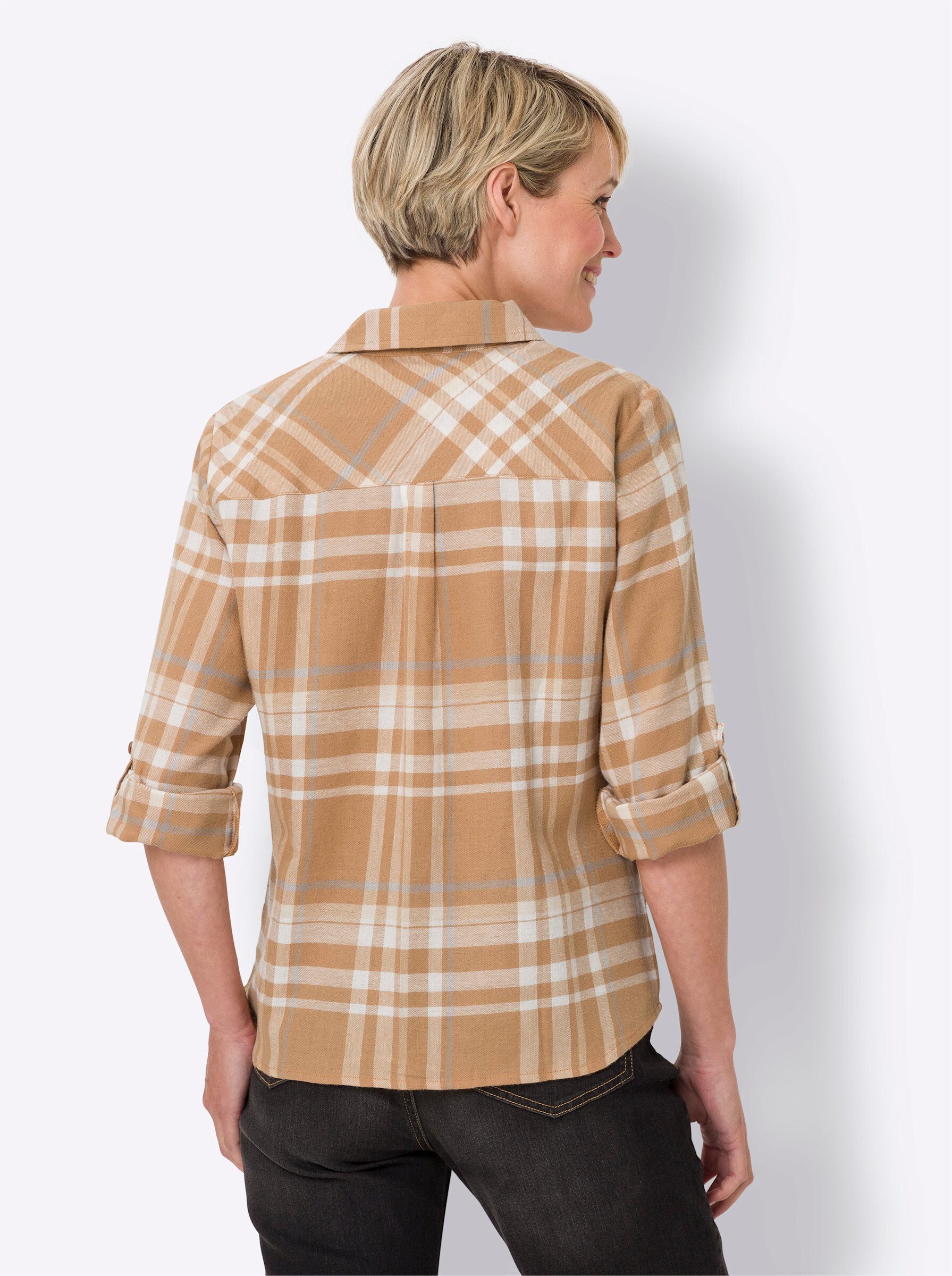 Sieh an! Klassische Bluse Flanellbluse günstig online kaufen