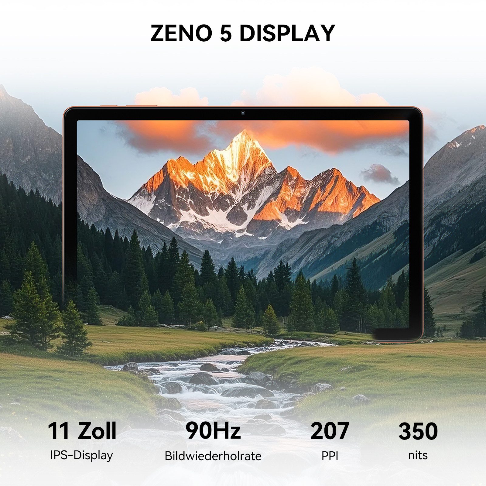 blackview 2026 11" Zeno5 Plus 4G LTE mit Tastatur, 128GB, Android 16 Tablet Tablet (11", 128 GB, Android 16, 4G(LTE), PC 3,0, Widevine L1, Octa-Core, DokeOS_P 5 – Bild 4 von 5
