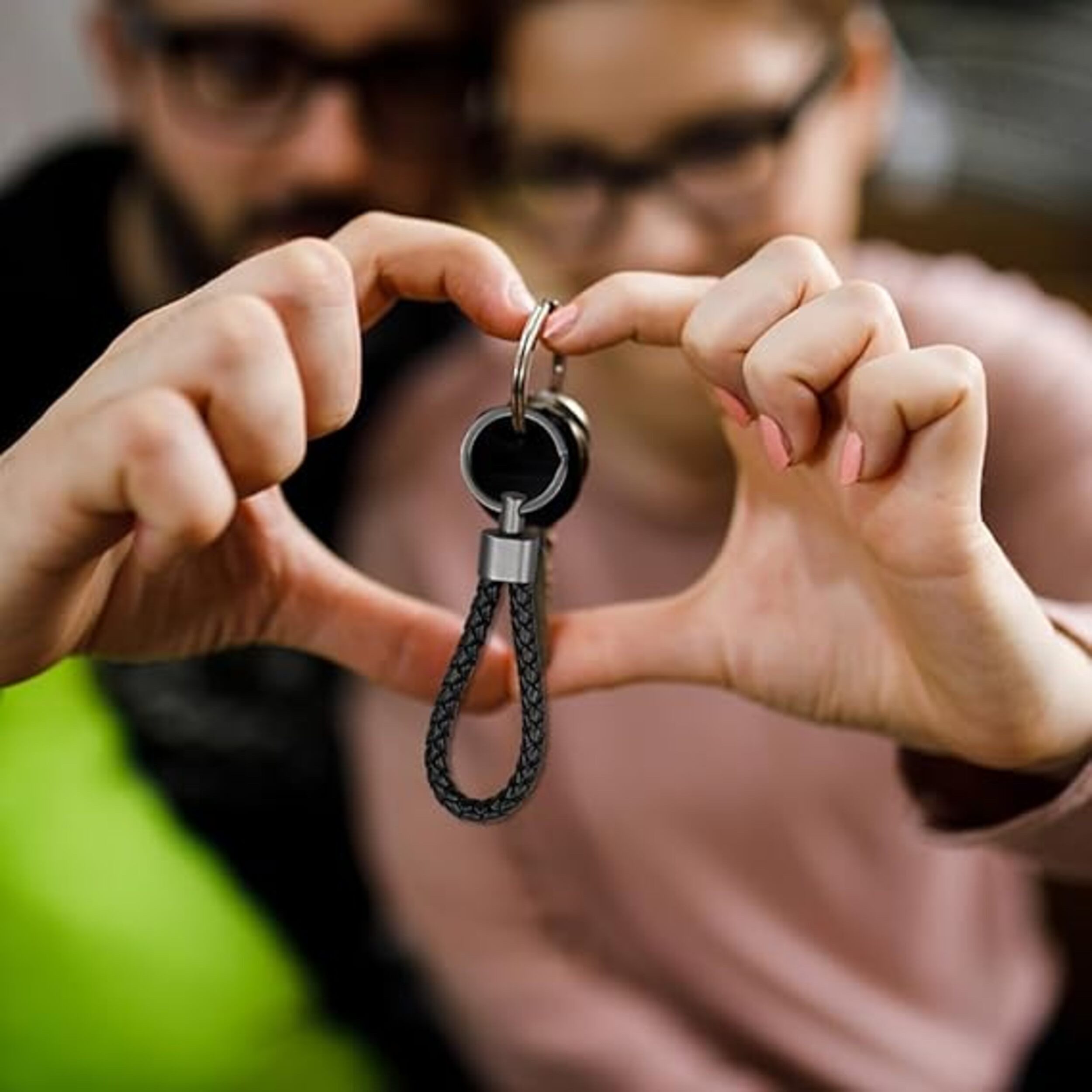 Stelby Schlüsselanhänger 2x Schlüsselanhänger Leder für Auto geflochten, Sc günstig online kaufen