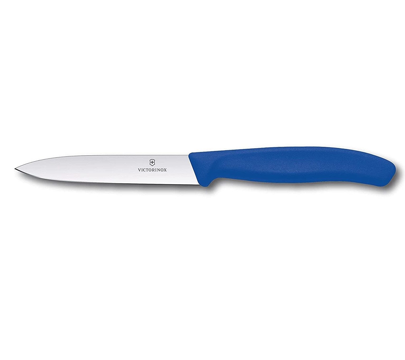 Victorinox Gemüsemesser Swiss Classic Tomaten- und Gemüsemesser, 10 cm Klingenlänge, Blau, ideal für präzises Schneiden