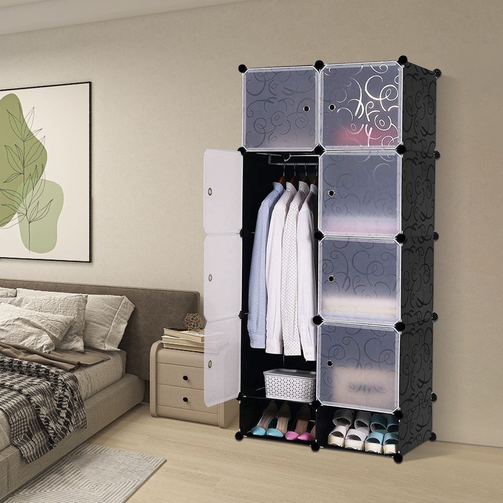 JEOBEST Kleiderschrank DIY-Aufbewahrungsschrank, Modular Kombiniert Gardero günstig online kaufen