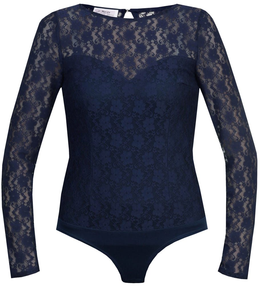 MarJo Blusenbody Trachtenbody Helma-Dalinda deep ocean blue