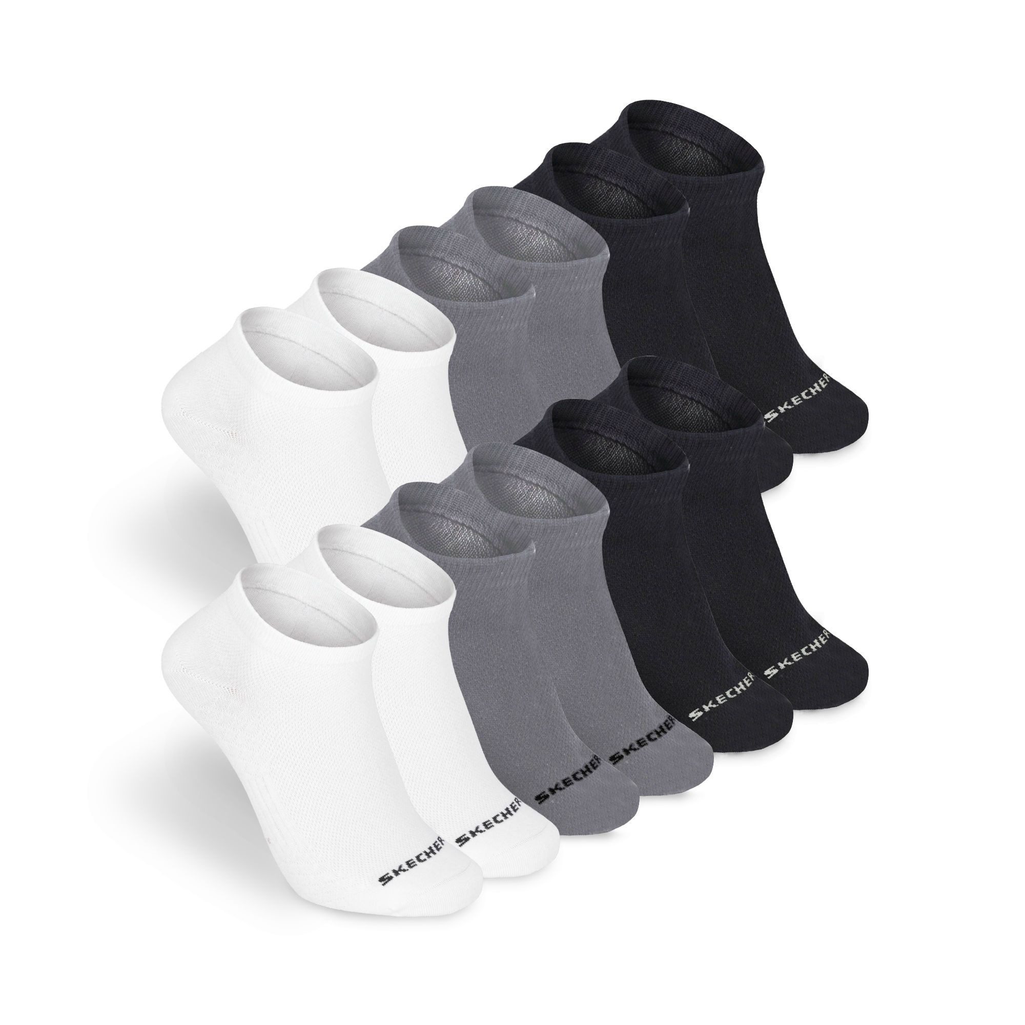 Skechers Socken Herren - Atmungsaktiv und komfortabel - Performance für den Arbeitstag Mesh-Belüftung für optimale Luftzirkulation - Weicher Bund