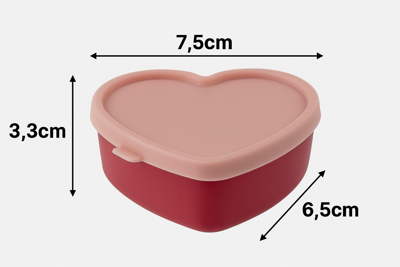 hausleben Aufbewahrungsdose 6er Set Herzboxen mit Deckel, 7,5 x 6,5 x 3,3 cm, Kunststoff (Set, 6 St., 6-teiliges Set, Bestehend aus 6 Herzboxen mit Deckel), 7,5 – Bild 4 von 4