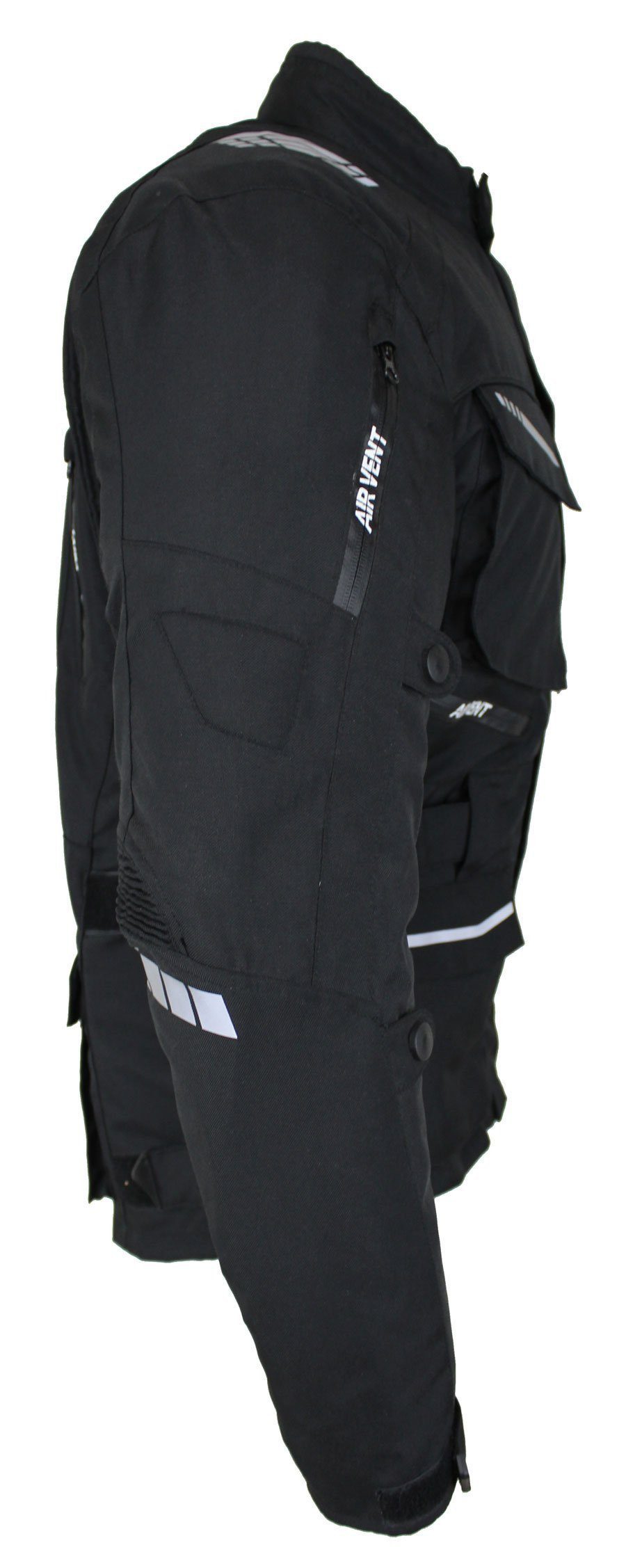 Alpha Speeds Motorradjacke Herren Motorrad Textil Jacke Biker wasserdicht Jacke mit Protektoren Sport, Innenjacke ist trennbar: All Season, Schwarz – Bild 4 von 5