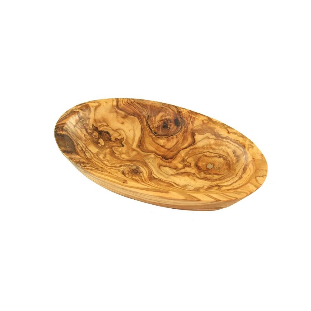 Olivenholz-erleben Snackschale Schälchen OVAL klein (L13 cm) aus Olivenholz, (1-tlg)