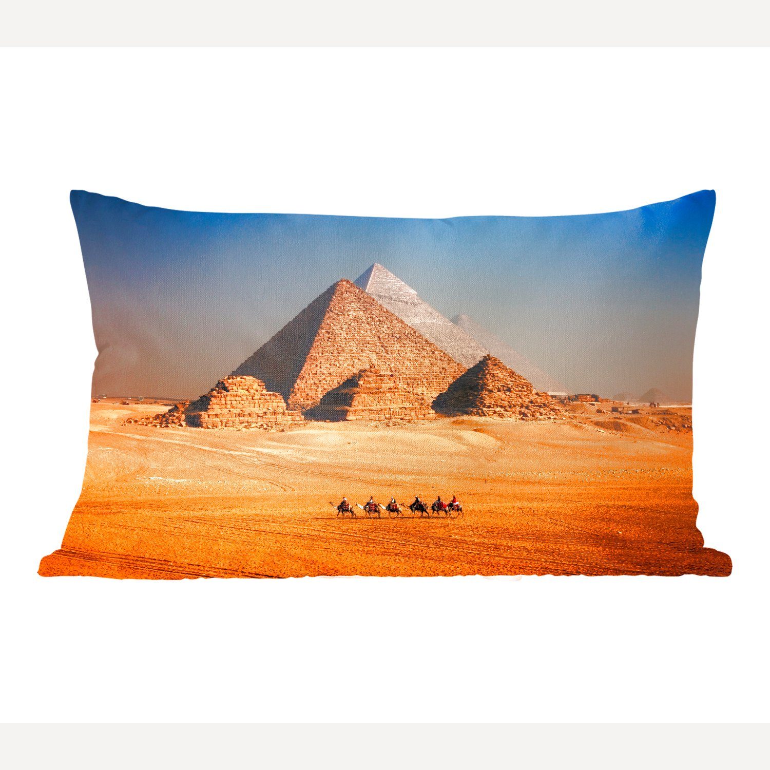 MuchoWow Dekokissen Pyramiden in der Wüste, Wohzimmer Dekoration, Zierkissen, Dekokissen mit Füllung, Schlafzimmer