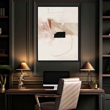 DOTCOMCANVAS® Leinwandbild From A to B - 2, Leinwandbild weiß beige moderne abstrakte Kunst Druck Wandbild
