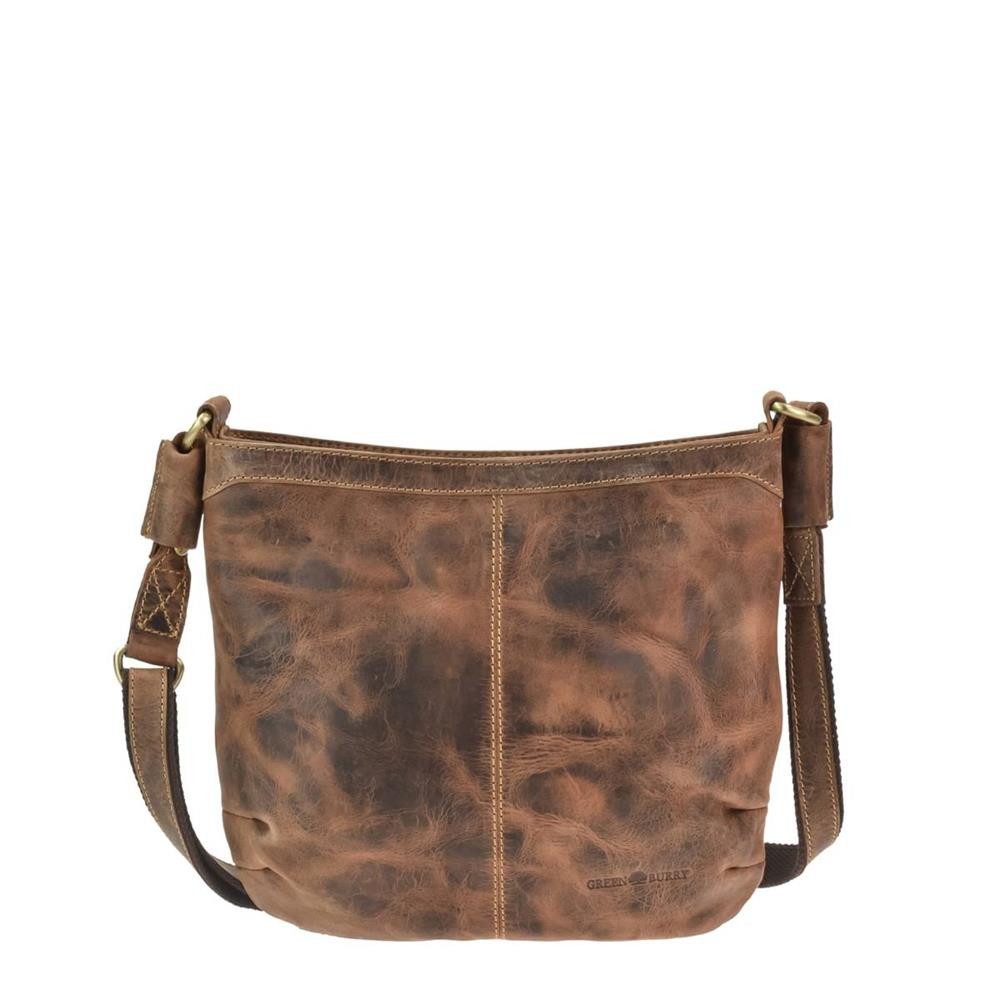 Umhängetasche "Vintage" Leder Damen 27x25cm