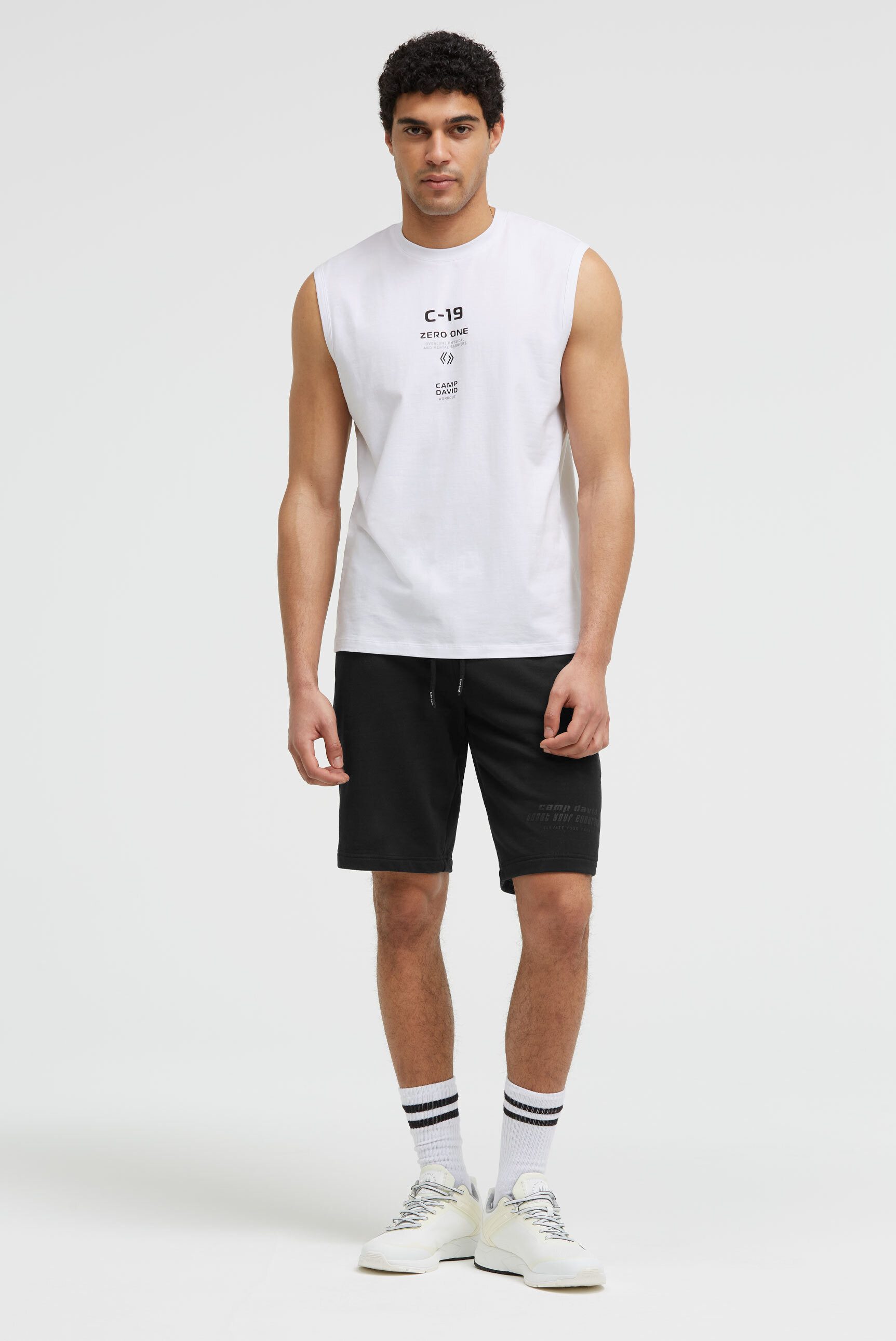 CAMP DAVID Sweatshorts mit Elastikbund & seitlichen Taschen
