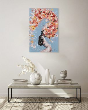 KUNSTLOFT Gemälde Soul Blossom 60x90 cm, Leinwandbild 100% HANDGEMALT Wandbild Wohnzimmer