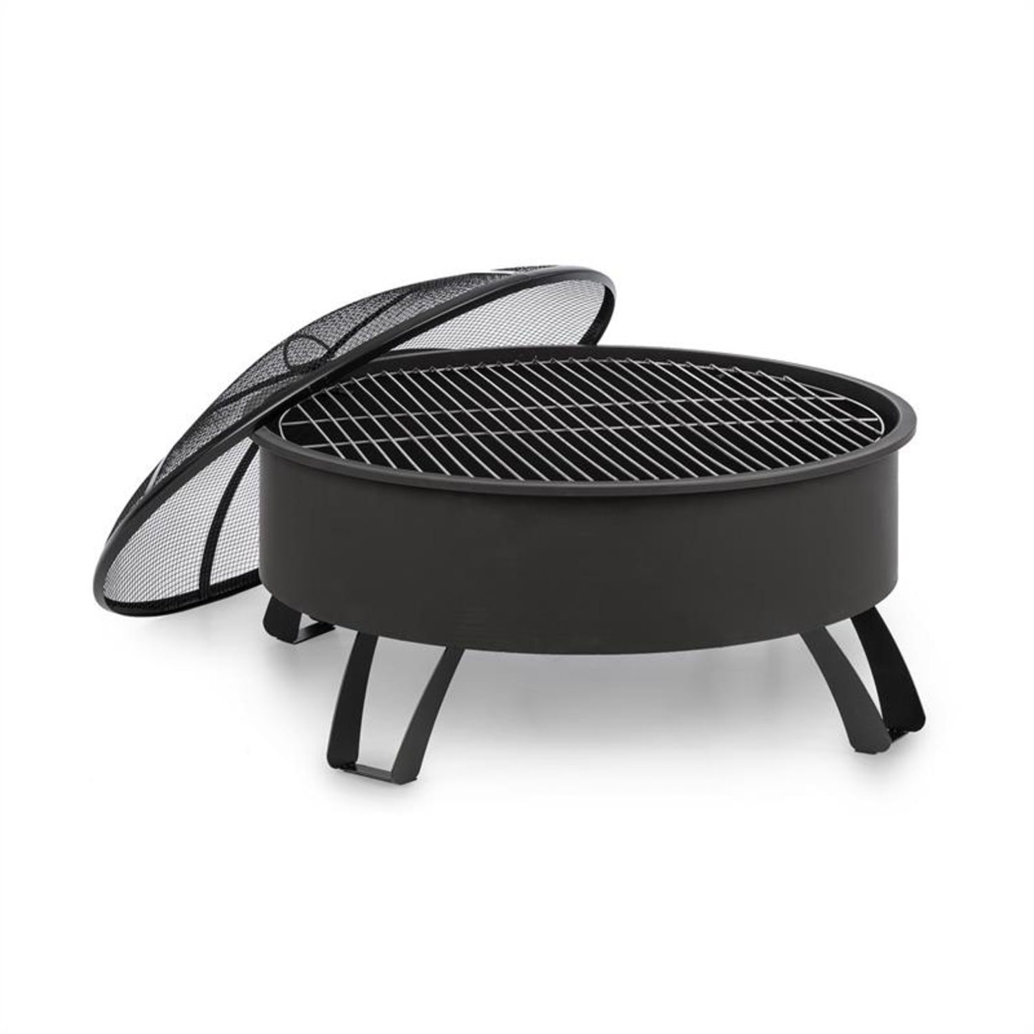 blumfeldt Feuerschale Oreos, Feuerschale Garten Grill Funkenschutz Feuerkorb Feuerstelle Outdoor