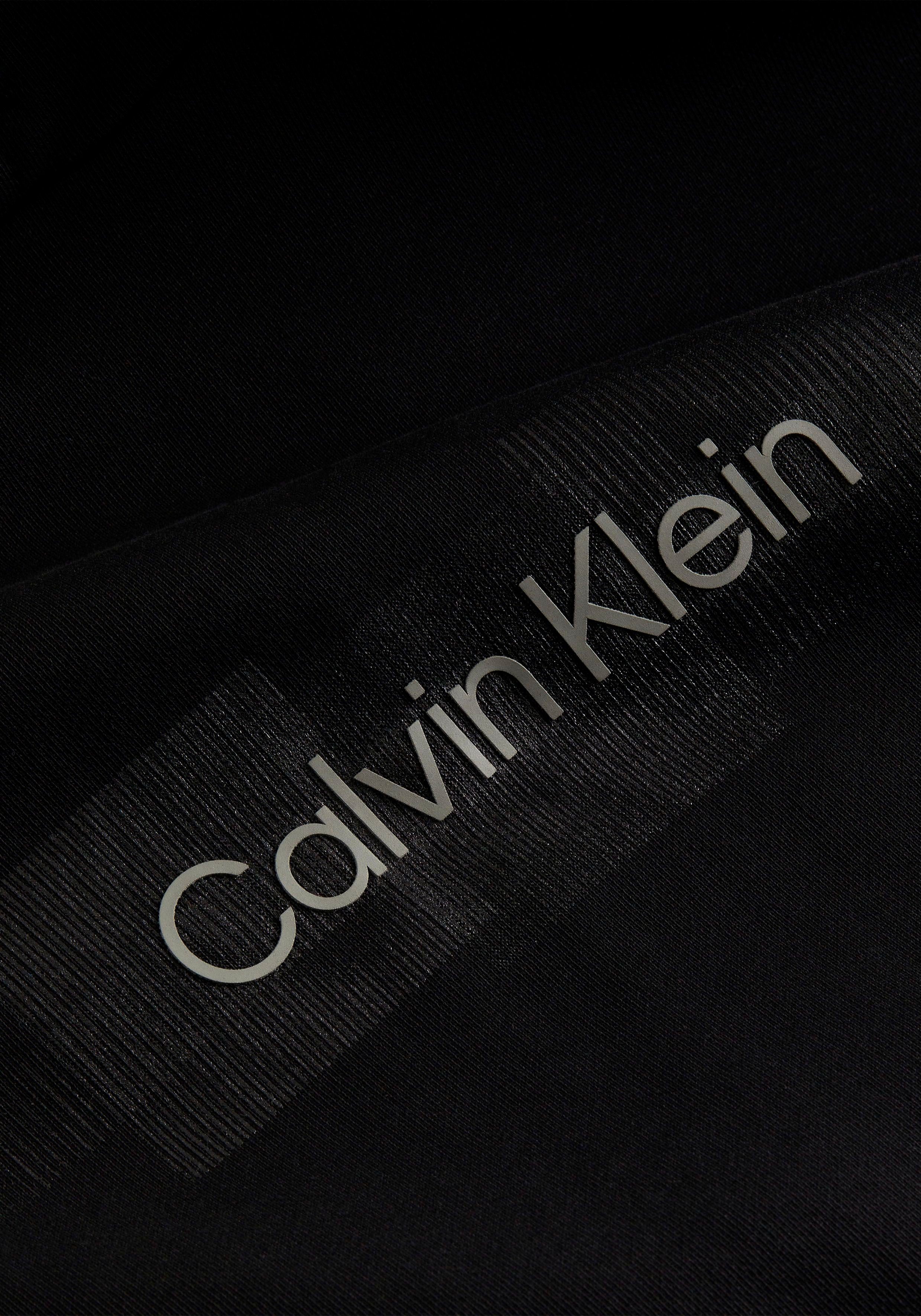 BOX Klein der LOGO an Calvin HOODIE Kordelzug mit STRIPED Kapuze Kapuzensweatshirt Black Ck