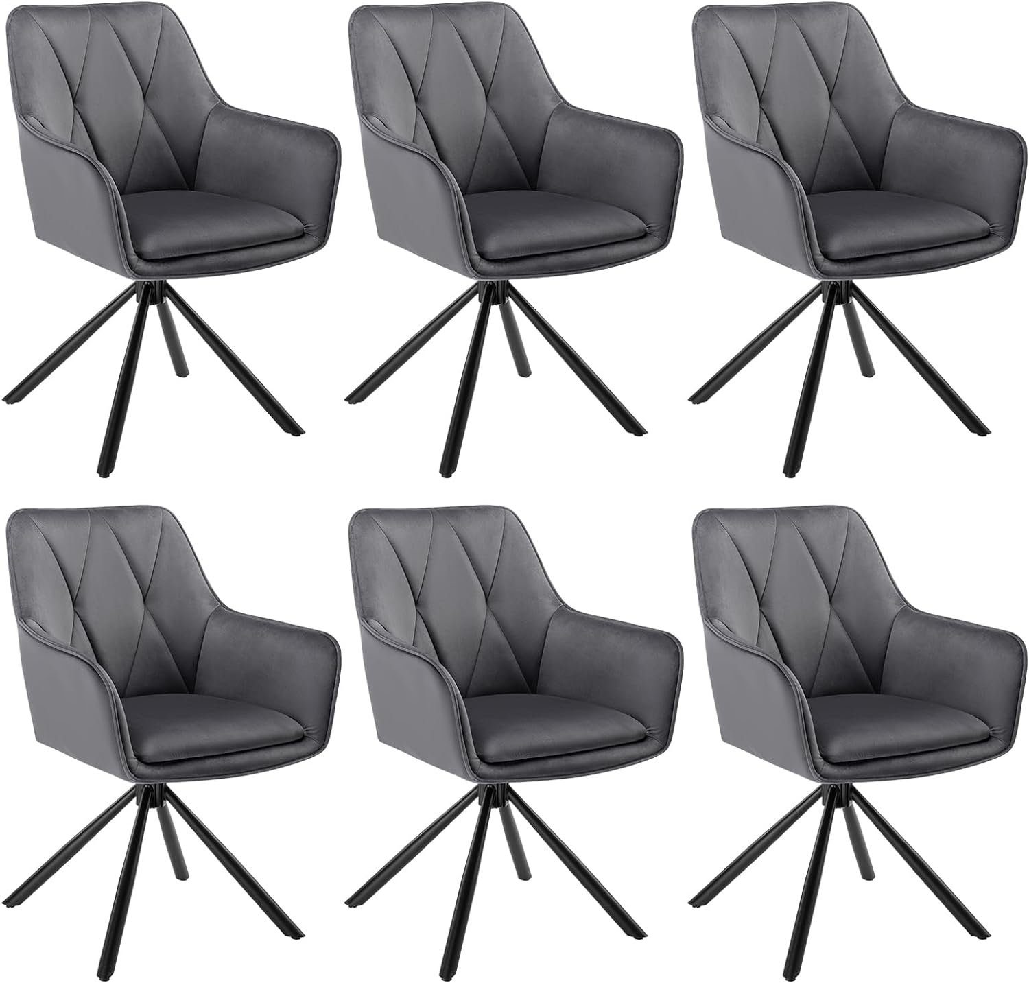 EUGAD 4-Fußstuhl (6 St), Esszimmerstühle drehbar, günstig online kaufen