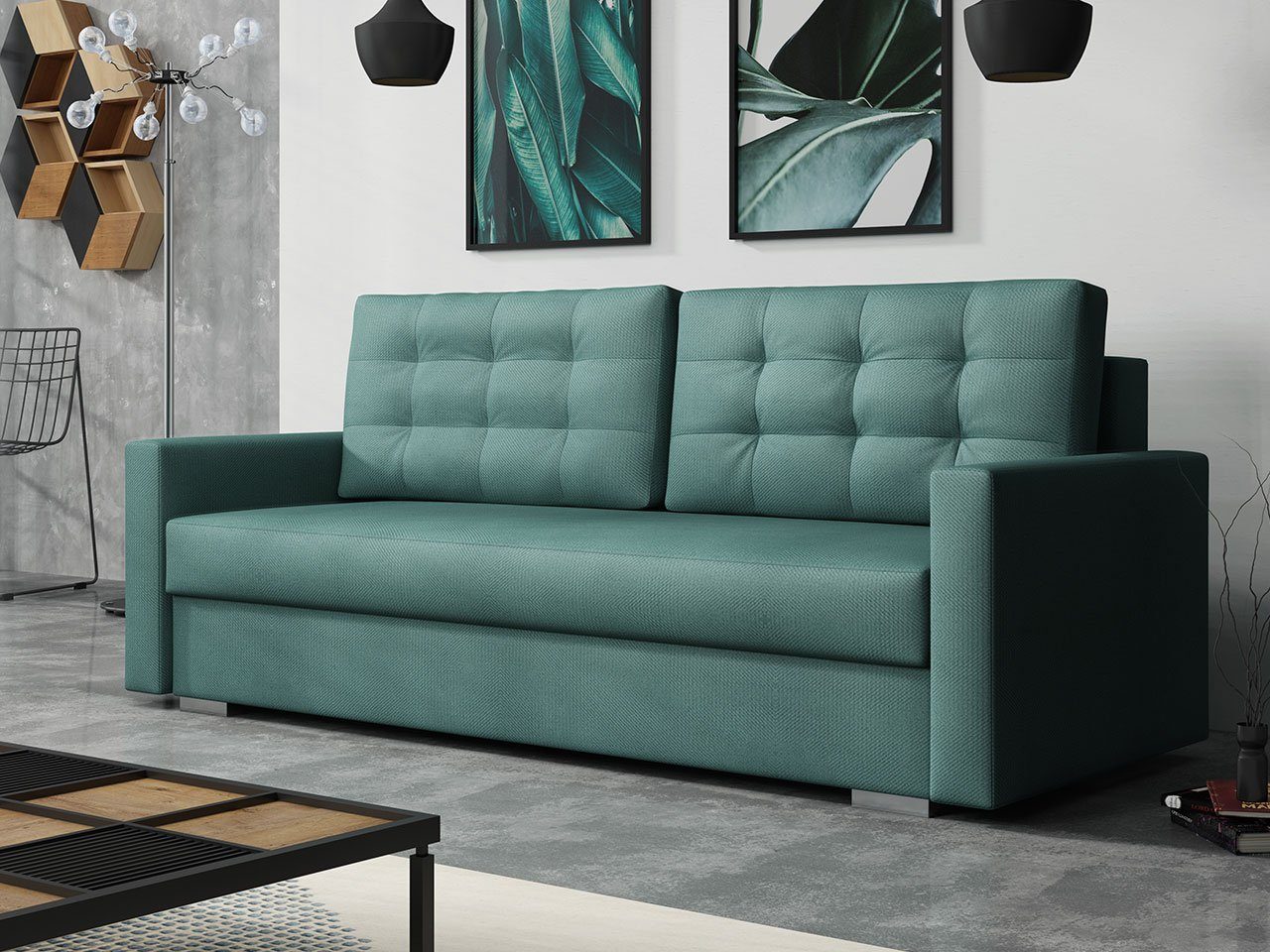 MIRJAN24 Schlafsofa Stella, mit Bettkasten und Schlaffunktion, Wohnzimmer, 216x91x94 cm Kronos 26