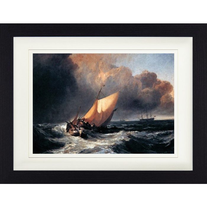 1art1 Bild mit Rahmen Joseph William Turner - Holländische Boote Im Sturm 1801