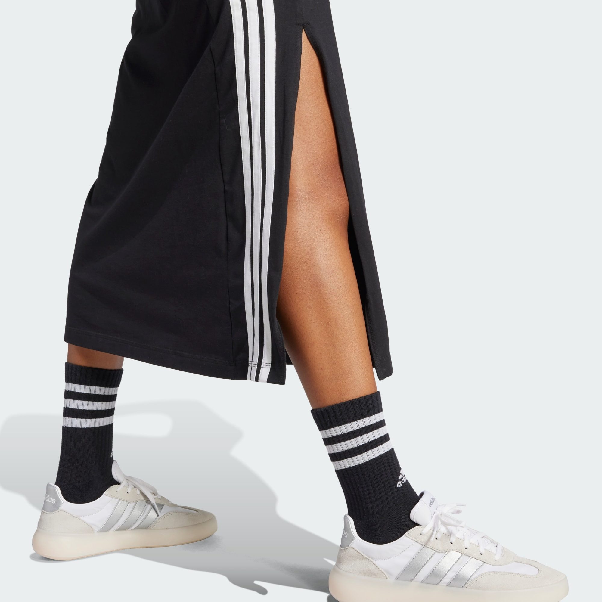 adidas Sportswear Maxikleid ESSENTIALS 3-STREIFEN LONG RACERBACK KLEID (1-tlg)